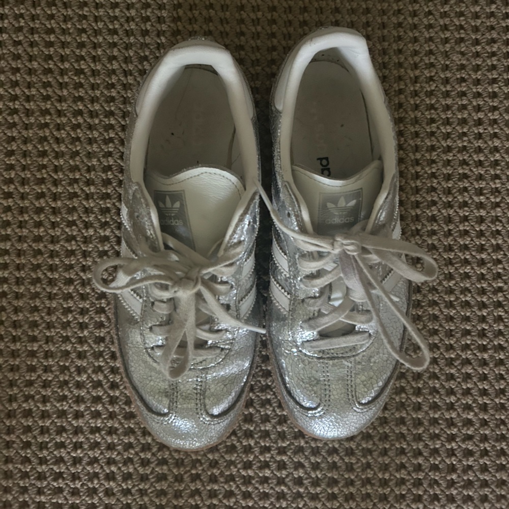 adidas Kids Silver Metallic Sneakers